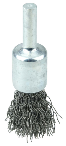 1/2" Crimped Wire End Brush, .014" Steel Fill