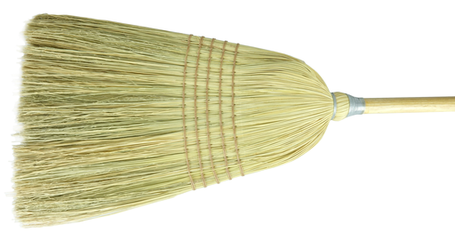 Janitorial Upright Broom, Corn & Fiber Fill, 57" Overall Length