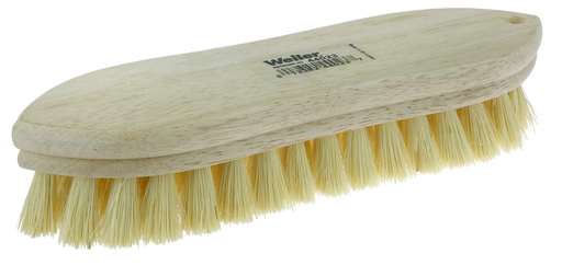 9" Pointed End Scrub Brush, 1" Trim Length, White Tampico Fill