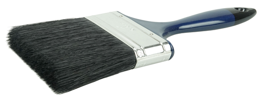 4" Varnish Brush, Black China Bristle Fill, 3" Trim Length, Blue Foam Handle