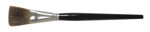 1/2" Flat Marking Brush, Ox Hair, 1" Trim Length, Round Handle