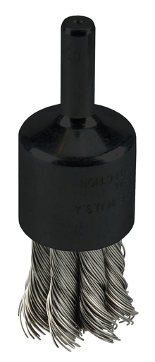 3/4" Knot Wire End Brush, .014" Stainless Steel Fill