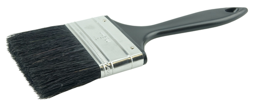 3" Industrial Varnish Brush, Black China Bristle, 2-1/4" Trim Length, Blue Plastic Sash