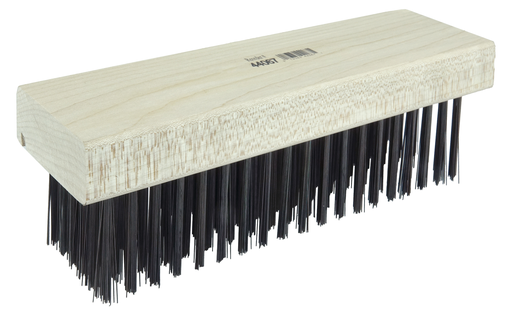Block Type Scratch Brush, .014 Carbon Steel Fill, Flat Face