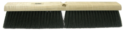 24" Medium Sweep Floor Brush, Black Tampico Fill
