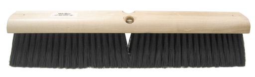 24" Medium Sweep Floor Brush, Black Polypropylene Fill