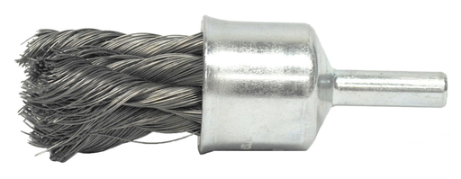 1/2" Knot Wire End Brush, .014" Steel Fill