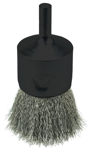 1" Crimped Wire End Brush, .0104" Stainless Steel Fill