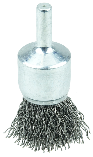 3/4" Crimped Wire End Brush, .014" Steel Fill