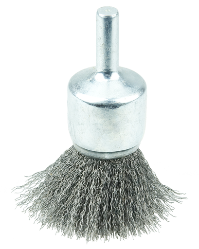 3/4" Crimped Wire End Brush, .006" Steel Fill