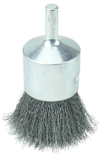 1" Crimped Wire End Brush, .006" Steel Fill