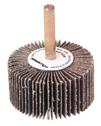 2" x 1" x 80AO Wolverine Coated Abrasive Flap Wheel, 1/4" Stem