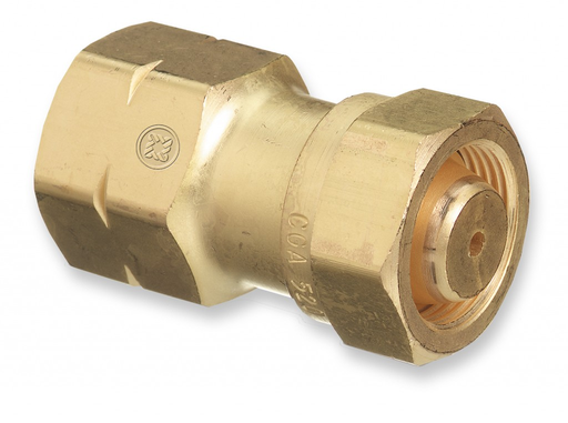 Western Enterprises 317 Cylinder Adaptor, CGA-520 to CGA-510 for Welding Applications