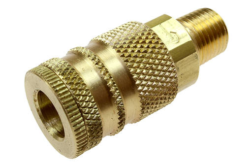 1/4" Industrial Coupler, 1/4" MPT