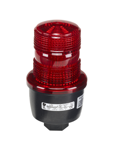 Mayer-DDS-StreamLine Strobe Light, Low Profile, UL and cUL, 120VAC, NPT Pipe Mount, Red-1
