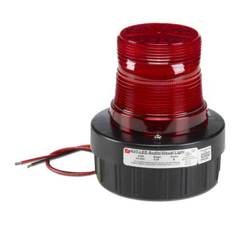 Mayer-DDS-Audible Visual Flashing LED Light, UL and cUL, 120VAC, Red-1