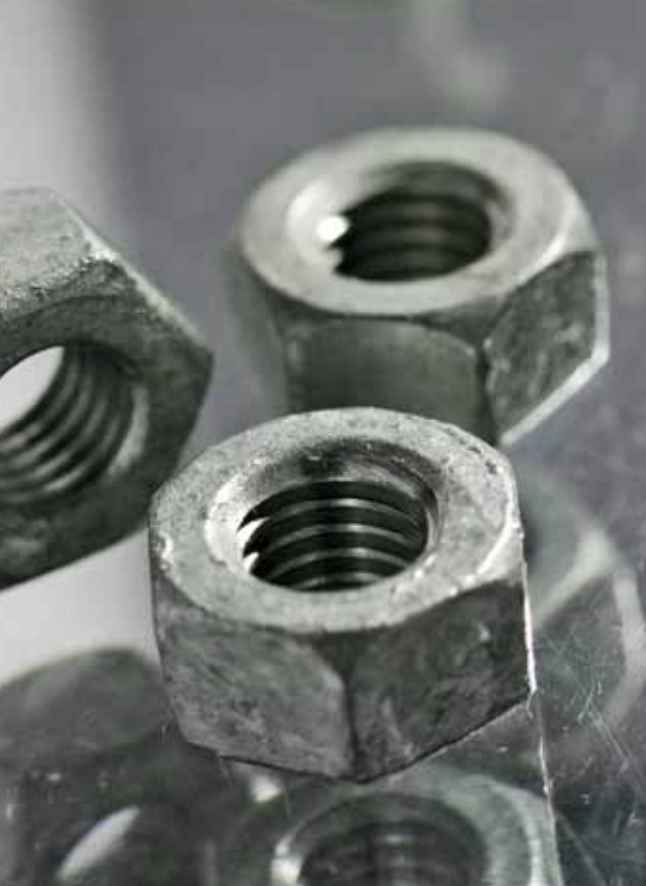 Product image for BRIGBE 320100 3/8-16 HEAVY HEX NUT A563 GRADE A ZINC 500/CS