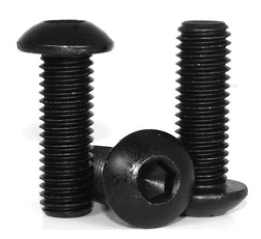 Button Socket Cap Screw, Coarse Thread, 1/4-20, 1.75" Length, Thermal Black Oxide