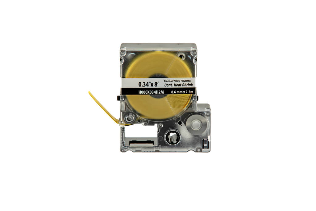 Panduit H000X034H2M MP Printer Heat Shrink Label, Polyolefin, Yellow, .34" Product image for Panduit H000X034H2M MP Printer Heat Shrink Label, Polyolefin, Yellow, .34"