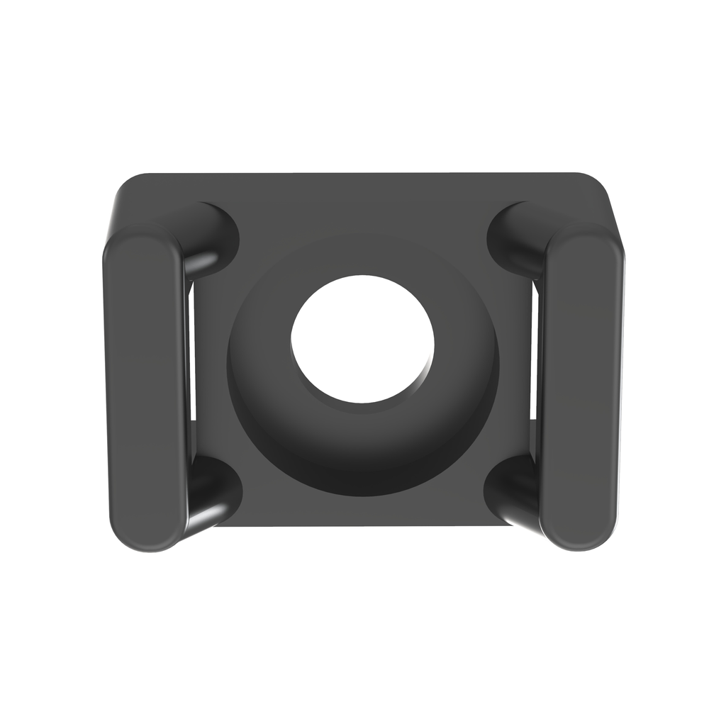 Product image for Panduit SGTM1S6-C0 Tie Mount, .51"(13.0mm)W, #6 Screw (M3), Weather Resistant Nylon, BL (SG series)