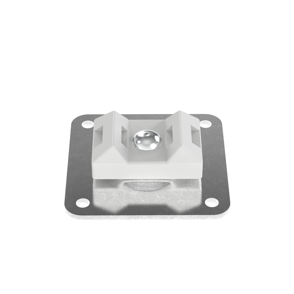 Product image for Panduit ASMS-A-T Cable Tie Mount, Natural, PA6.6, Two-Part Epoxy, 1.125x1.125", PK200