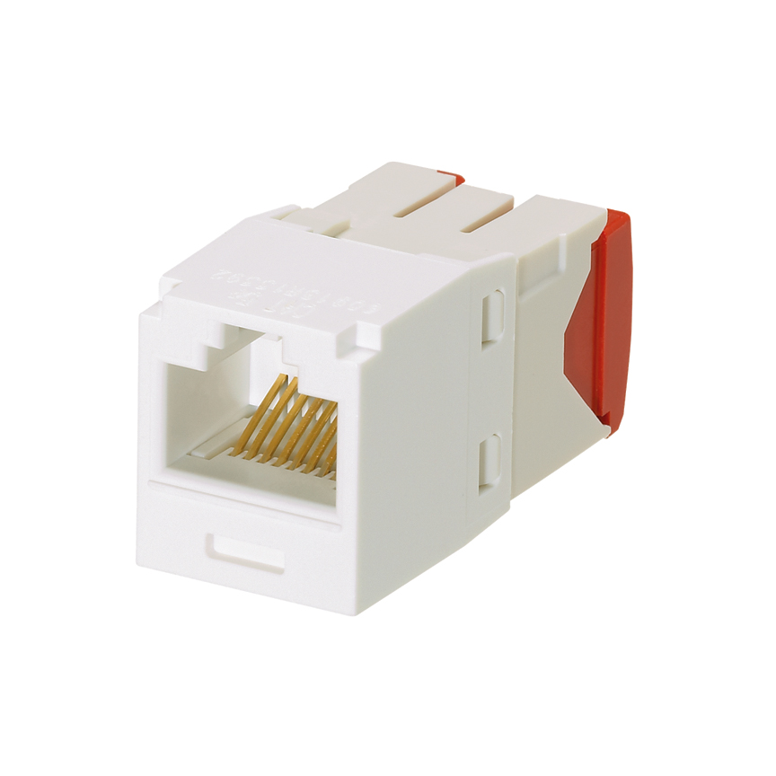 Product image for Panduit CJ5E88TGAW UTP RJ45 Cat 5e TG Jack Module, Arctic White