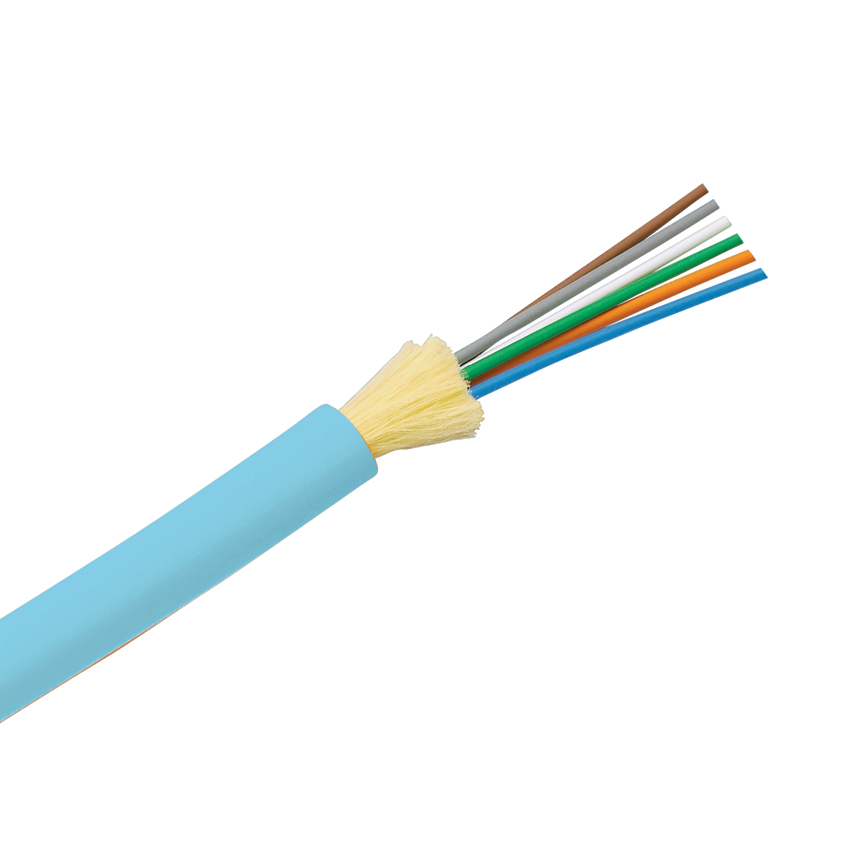 Product image for Panduit FODRX06Y 6 Fiber Cable, OM3, Indoor, Riser, 900m Buffered