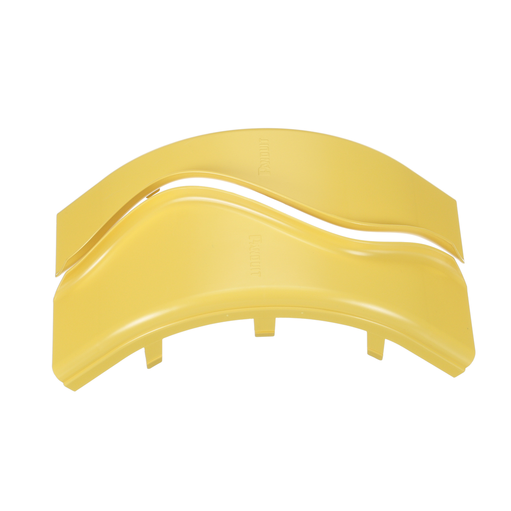 Product image for Panduit FROVRASC4LYL Cover 4X4 Outside VerticalICAL RIGHT-ANGLE, LSZH, YELLOW