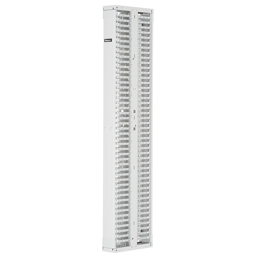 Panduit PR2VD06WH PR2V Vertical Dual-Sided Manager, 45RU, 6 in. Wide, White Product image for Panduit PR2VD06WH PR2V Vertical Dual-Sided Manager, 45RU, 6 in. Wide, White