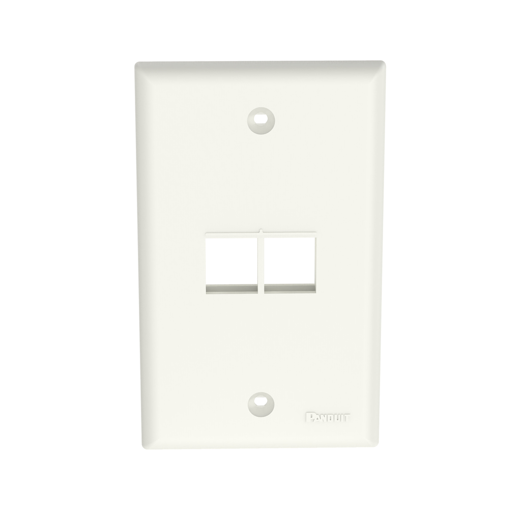 Mayer-DDS-NetKey® Faceplate, 2 Port, Off White-1
