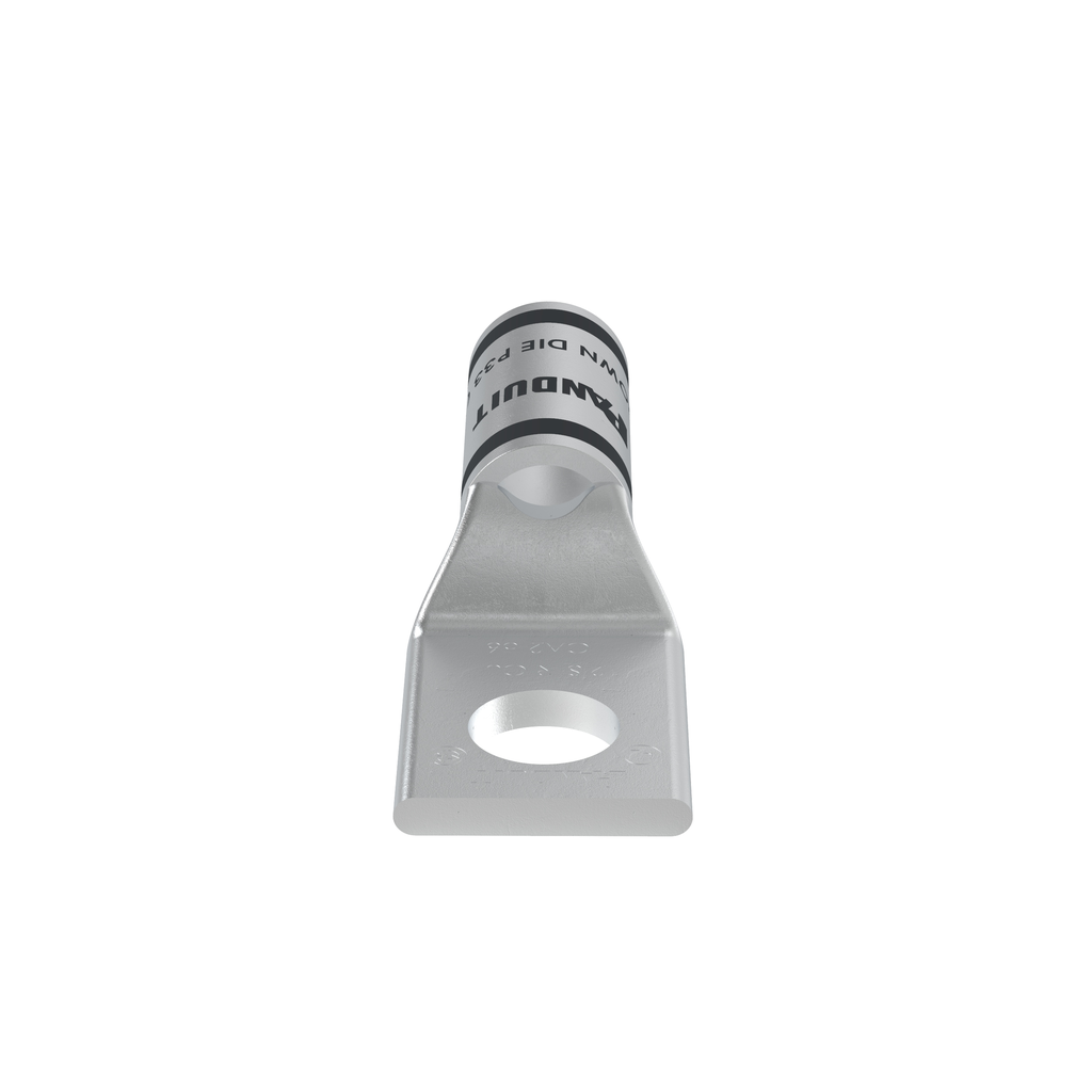Mayer-DDS-Pan-Lug™ LCA2-56-Q Comp. Lug, 2, Tin Plt Copper, Strt, One 0.31" Stud, PK25-1