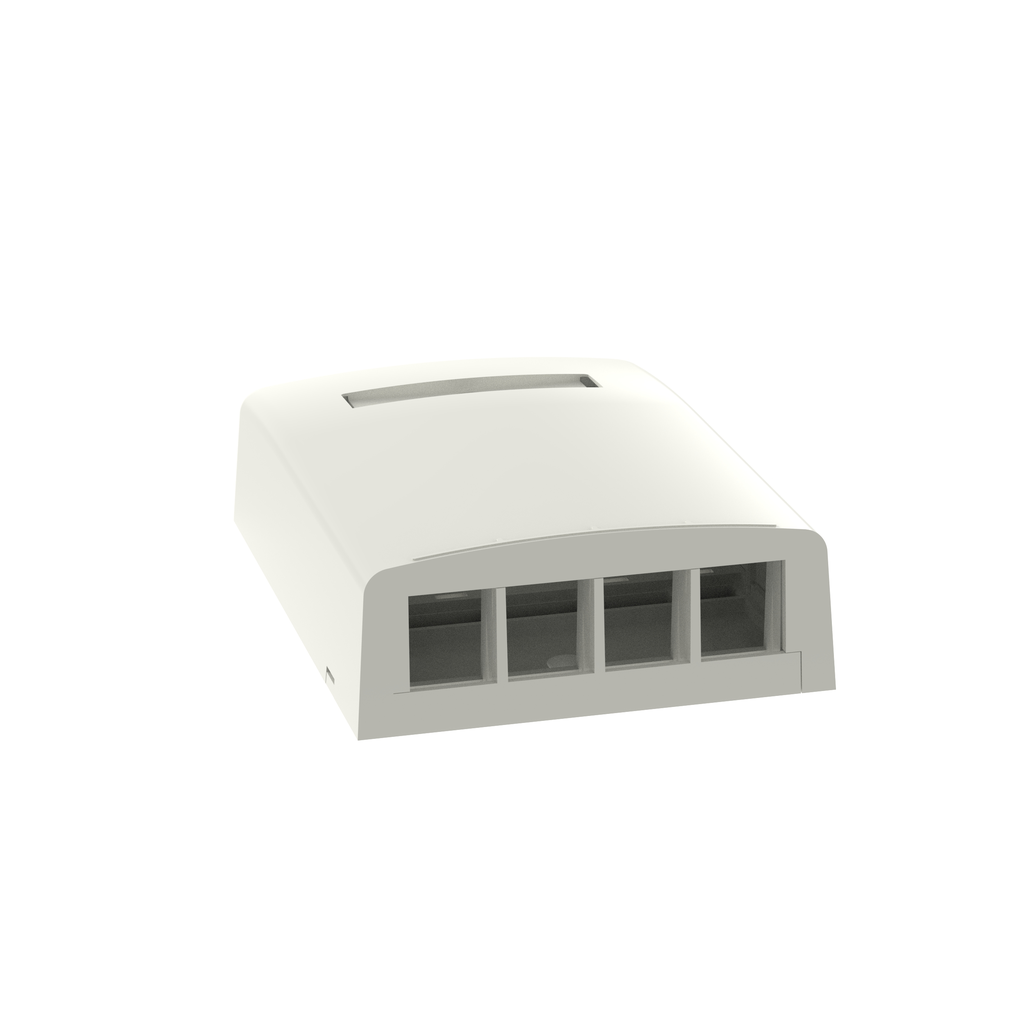 Product image for Panduit NK4BXIW-AY Surface Mount Box, 4-Port, International White