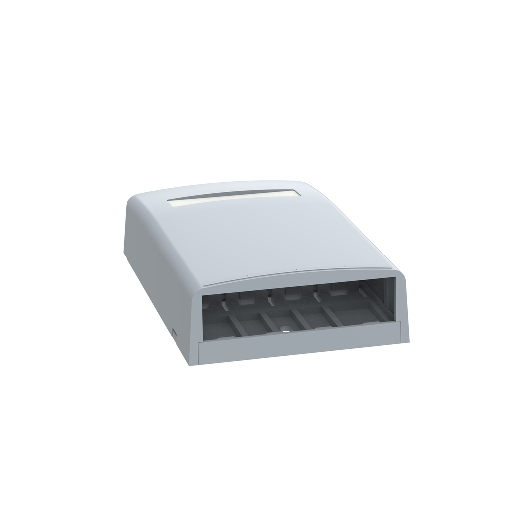 Product image for Panduit CBX4IG-AY Surface Mount Boxes, Elongated, 4 Port, International Gray