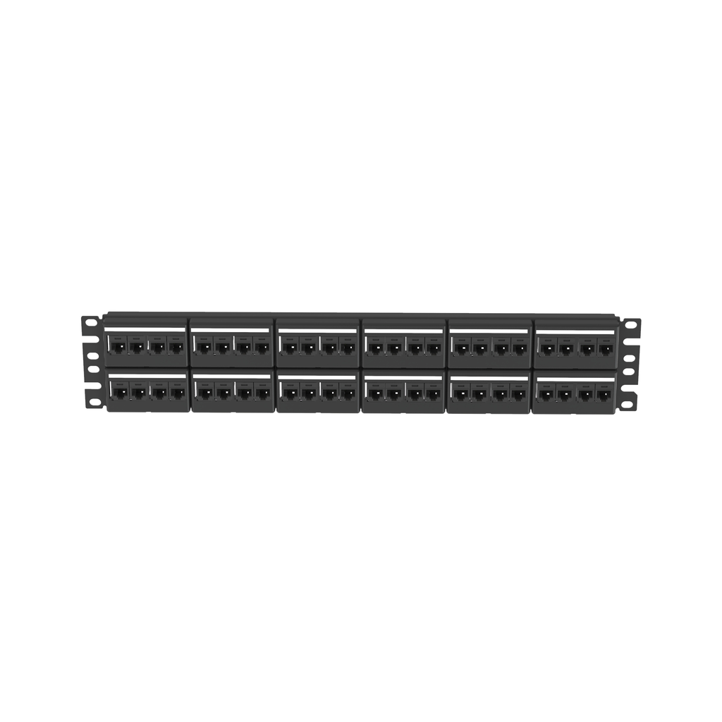 Product image for Panduit CPPKL6G48WBL Patch Panel Kit, Cat 6 UTP, 48 port, 2 RU, Black