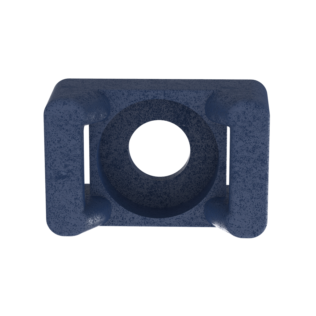 Product image for Panduit TM3S8-C186 Cable Tie Mount, Dark Blue, Met Det PP, 0.87x0.62", #8 Screw, PK100