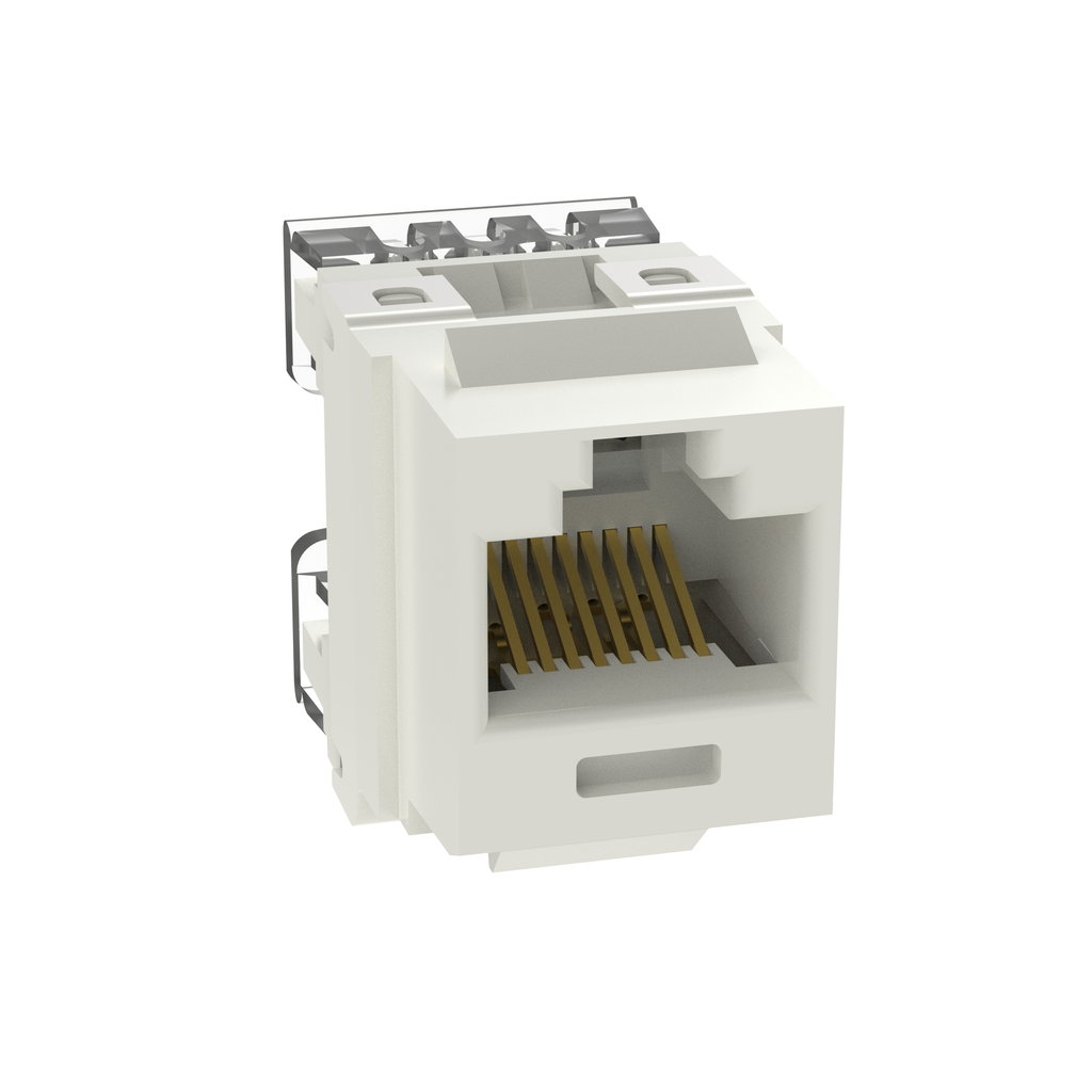 Product image for Panduit NKP5E88MIW NetKey Cat 5e Punchdown Jack, Int'l White