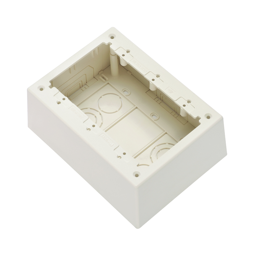 Product image for Panduit JBP3DWH Surface Raceway, Junction Box, Deep, 3-gang, Non-Metallic, White