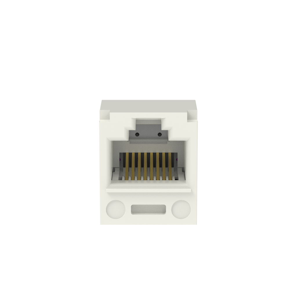 Product image for Panduit CJ688TPIW 8-Position 8-Wire Off White Category 6 Unshielded Twisted Pair Jack Module