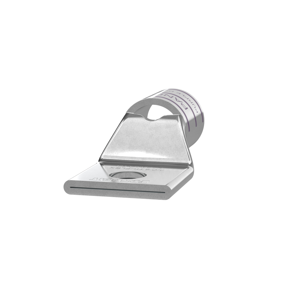 Mayer-DDS-Pan-Lug™ LCAX4/0-38-X Comp. Lug, 4/0, Flex, Tin Plt Copper, One 3/8" Stud, PK10-1