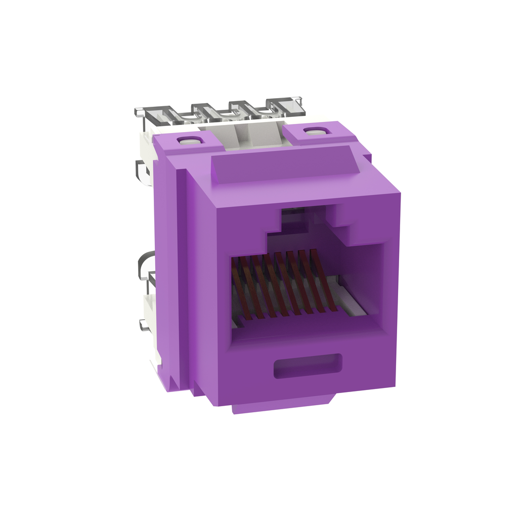 Panduit NK688MVL NetKey Cat 6 Punchdown Jack, Violet Product image for Panduit NK688MVL NetKey Cat 6 Punchdown Jack, Violet
