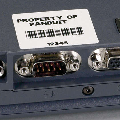 Product image for Panduit C200X100YJC P1™ Component Label, Polyester, White, 200 Labels, 1"x 2"