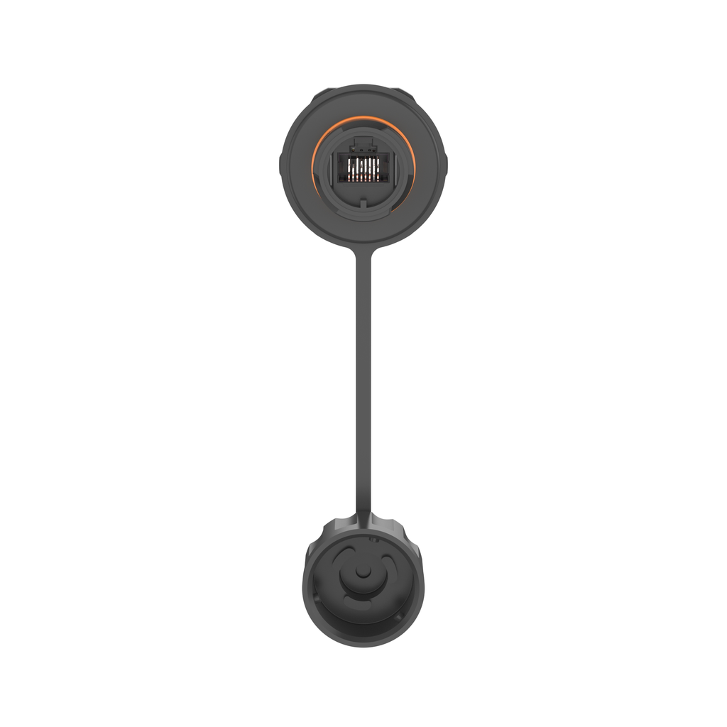 Product image for Panduit IAEBH6XS Industrial Cat 6A RJ45 Shielded Bulkhead Connector