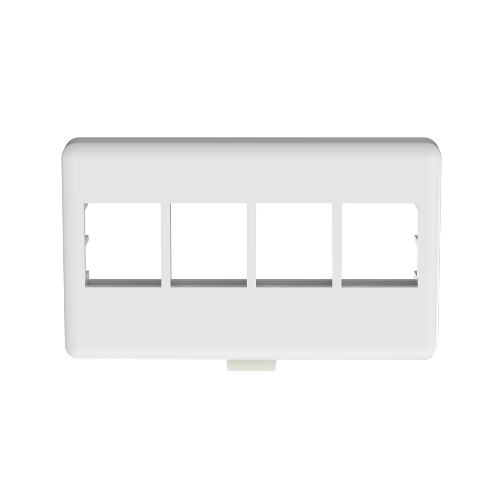 Mayer-DDS-NetKey® Furniture Faceplate, 4 Port, White-1