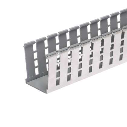 Product image for Panduit G2X4LG6EMI PanelMax Shielded Wiring Duct base. Use with C2LG6 or C2WH6 cover