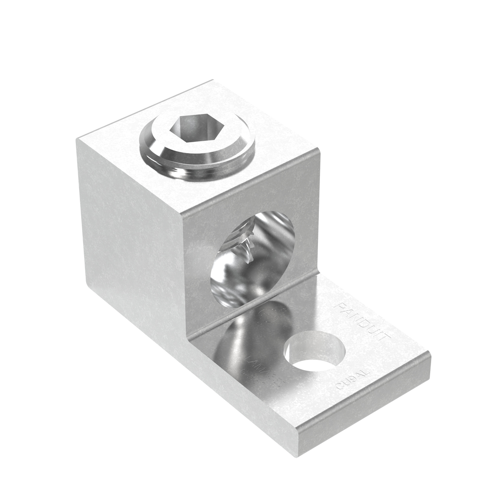 Mayer-DDS-Pan-Lug™ LAMA350-38-QY Mech Con, One Hole Lug, 350, Tin Plt Al, Strt, 3/8" Stud-1