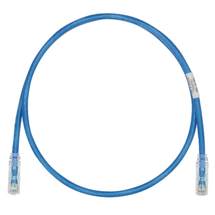Product image for Panduit UTP28SP12BU Copper Patch Cord, Cat 6, SD, 12ft, BU
