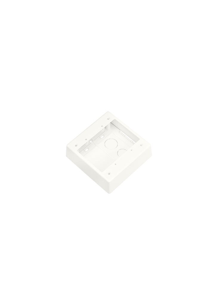 Product image for Panduit JBP2WH Surface Raceway, Power Rated Junction Box, 2-gang, 2-piece, White
