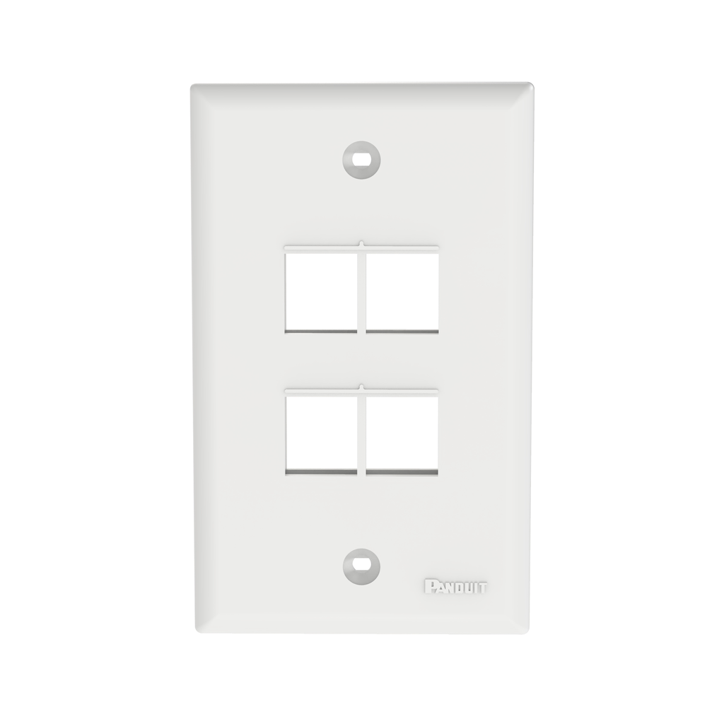Mayer-DDS-NetKey® Faceplate, 4 Port, White-1