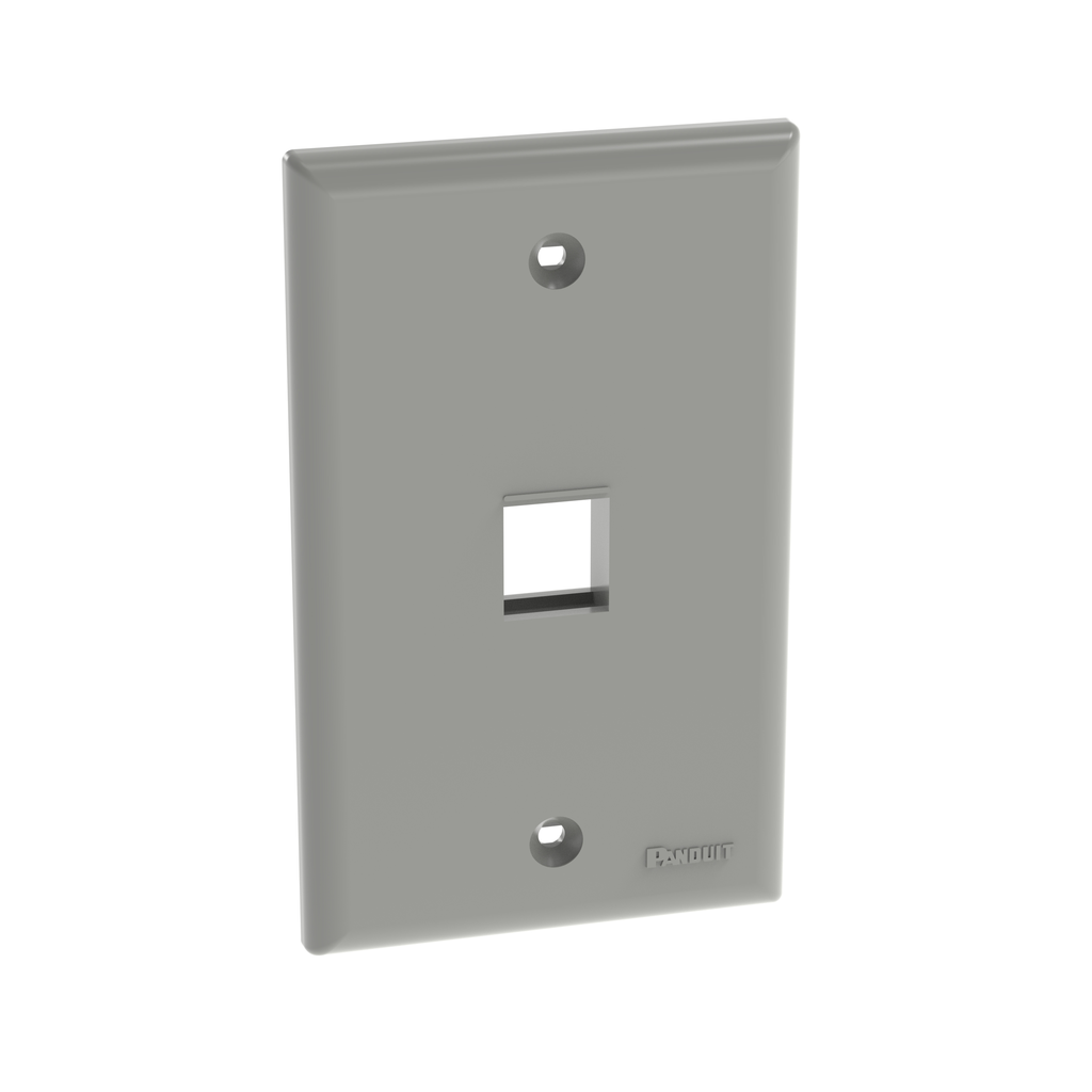 Product image for PAnduit NK1FNIG Faceplate, 1-Port, International Gray