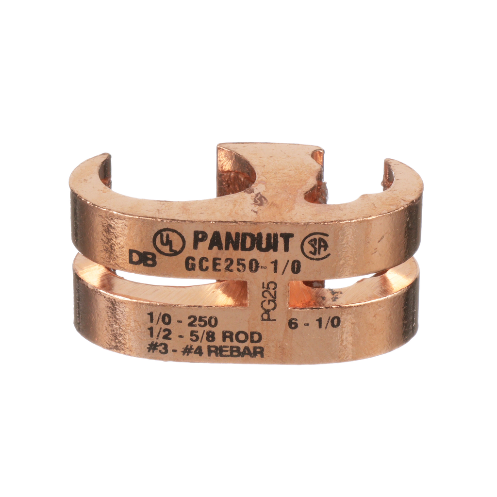 Product image for Panduit GCE1/0-1/0-L E Style Grounding Connector
